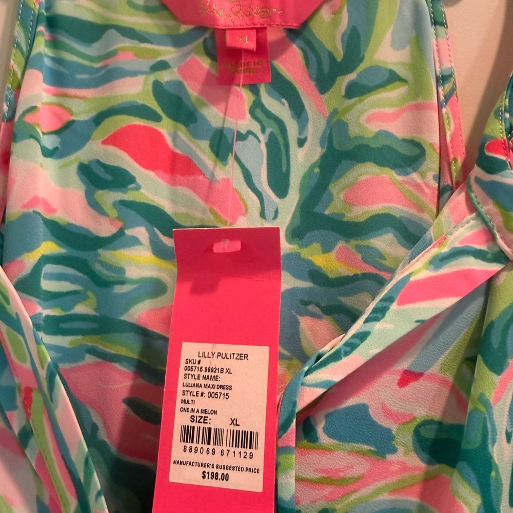Lilly Pulitzer Colorful Tropical Luliana  Maxi Dress - Picture 2 of 5